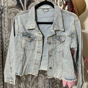 Rhinestone denim jacket